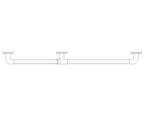 Bim, Content, Object, Component, BIM, Store, Revit, AKW, Limited, Sanitaryware, Bathroom, 1400, Series, 2, Fluted, Grab, Rail, 135°