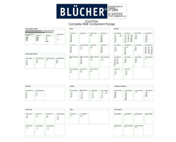 Bim, ,content,object,component,BIM, Store, Revit, BLÜCHER®, Pipe, Pipes, Europipe, Drainage, below, ground, System, MEP,applications,lightweight,stainless, steel,piping,system,pipe,fittings,AISI,316L,304,push,fit,foul,sotrm,water,bend,branch,access,rat,stop,increaser,reducer,socekt,trap,toilet,adaptor