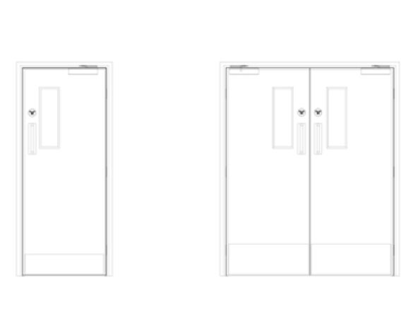 Dortek Hygienic Hinged Doors - Fire Rated & Lead Lined | Bimstore