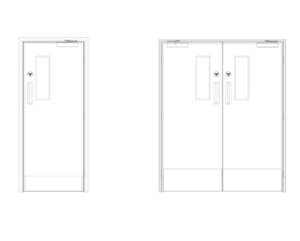 Dortek Hygienic Hinged Doors - Fire Rated | Bimstore