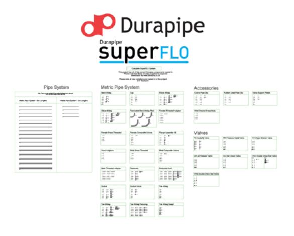 Bim, content,object,component,BIM, Store, Revit, Durapipe, Pipe, Pipes, SuperFLO, ABS, Metric, System, MEP,chilled,boosted,cold,water,applications,lightweight,durable,plastic,piping,system,ABS,pipe,vales,fittings