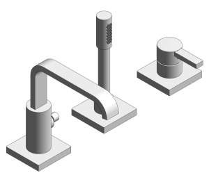 Product: Grohe Allure 3-Hole Single Lever Bath Combination - 19316000