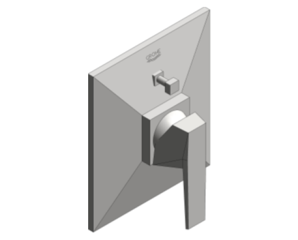 Revit, Bim, Store, Components, MEP, Object, Grohe, shower, bath, Allure, Brilliant, Single, Lever, Bath, Mixer, 19785000