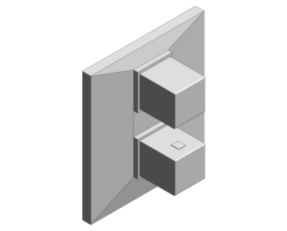 Revit, Bim, Store, Components, MEP, Object, Grohe, Plumbing, Fixtures, 14, METRIC, Allure, Brilliant, Thermostat, 19792000
