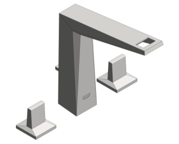 bimstore - Grohe - ALLURE BRILLIANT Three-hole basin mixer 1/2″ M-Size ...