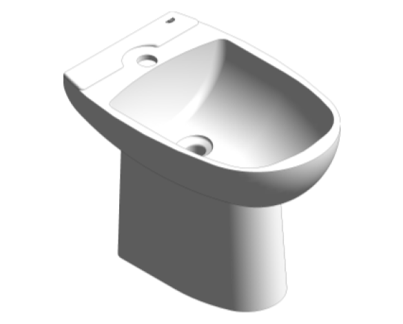 Revit, Bim, Store, Components, MEP, Object, Grohe, Bau, Ceramic, Floor, Standing, Bidet, 39432000