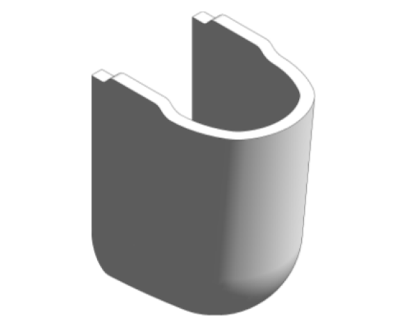 Revit, Bim, Store, Components, MEP, Object, Grohe, Bau, Ceramic, Half, Pedestal, 39426000