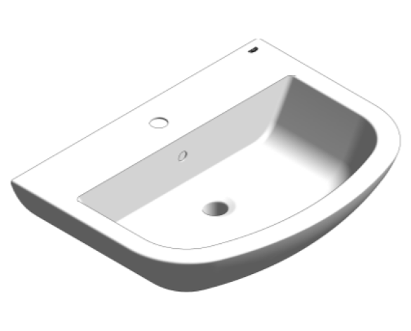 Revit, Bim, Store, Components, MEP, Object, Grohe, Bau, Ceramic, Washbasin, Wall, Hung, 65, 39420000