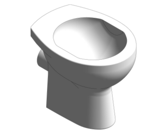 Revit, Bim, Store, Components, MEP, Object, Grohe, Bau, Ceramic, WC, floor, standing, 39430000, Horizontal, Outlet