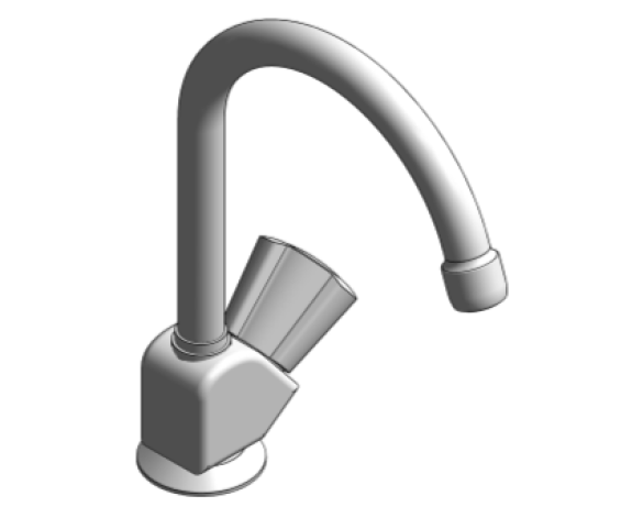 Revit, Bim, Store, Components, MEP, Object, Grohe, Plumbing, Fixtures, 14, METRIC, Costa, L, Pillar, Tap, 20393001