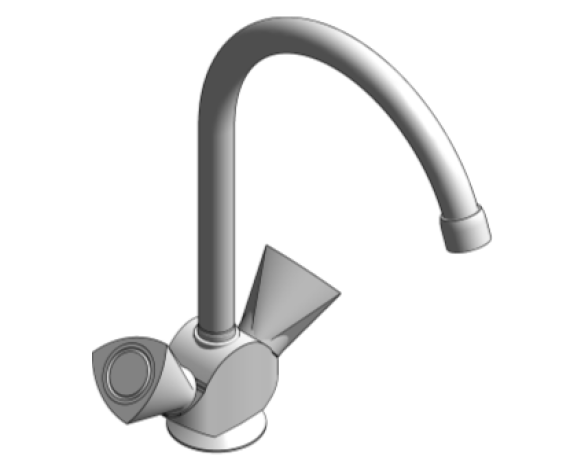 Revit, Bim, Store, Components, MEP, Object, Grohe, Plumbing, Fixtures, 14, METRIC, Costa, S, Kitchen, Mixer, 31819000