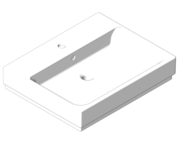 Revit, Bim, Store, Components, MEP, Object, Grohe, Cube, Ceramic, Countertop, Basin, 60, 3947700H