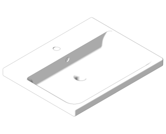 Revit, Bim, Store, Components, MEP, Object, Grohe, Cube, Ceramic, Drop-in, Basin, 60, 3947900H