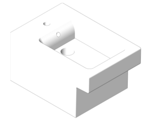 Revit, Bim, Store, Components, MEP, Object, Grohe, Cube, Ceramic, Wall, Hung, bidet, 3948600H