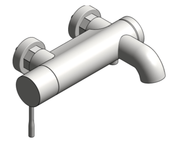Revit, Bim, Store, Components, MEP, Object, Grohe, Plumbing, Fixtures, Essence,Single-lever,bath/shower,mixer,1/2″,33624001