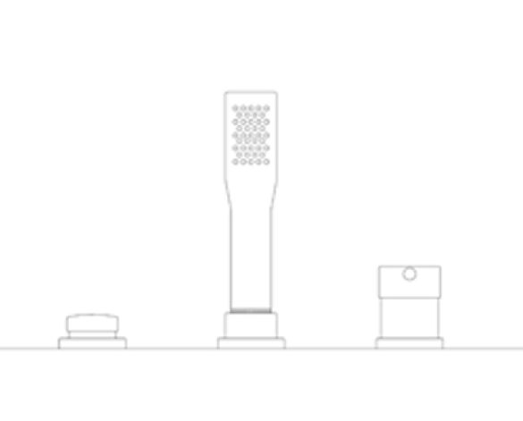 Revit, Bim, Store, Components, MEP, Object, Grohe, Plumbing, Fixtures, 14, METRIC, Essence, Trimset, Shower, 3 hole, bath, 19976001