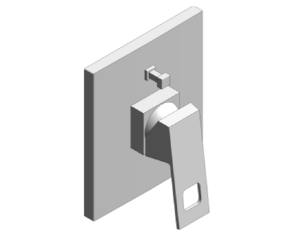 Revit, Bim, Store, Components, MEP, Object, Grohe, Plumbing, Fixtures, 14, METRIC, Eurocube, Single, Lever, Bath, Shower, Mixer, Trim, 19896000