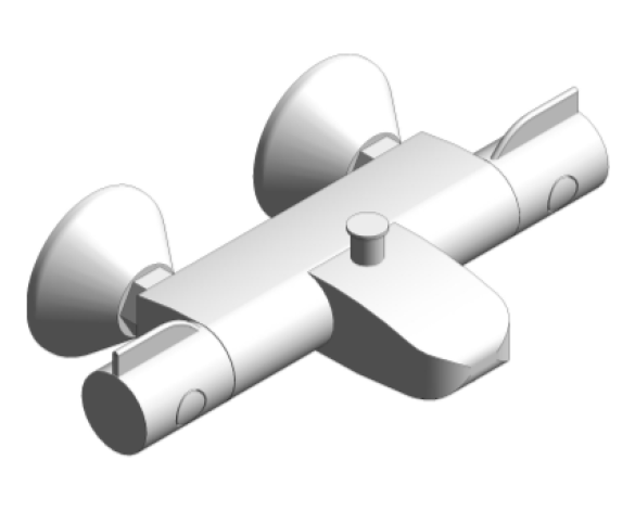 Revit, Bim, Store, Components, MEP, Object, Grohe, Plumbing, Fixtures, 14, METRIC, Grohtherm, 800, Thermostatic, Bath, Shower, Mixer, 34567000