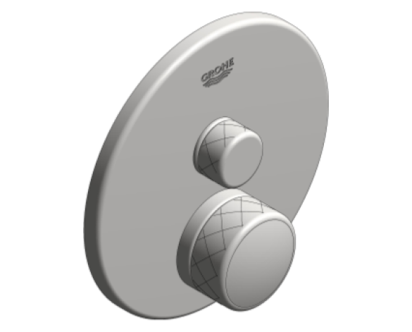 Revit, Bim, Store, Components, MEP, Object, Grohe, Plumbing, Fixtures, 14, METRIC, Grohtherm, Smart, Control, Thermostat, 29118000