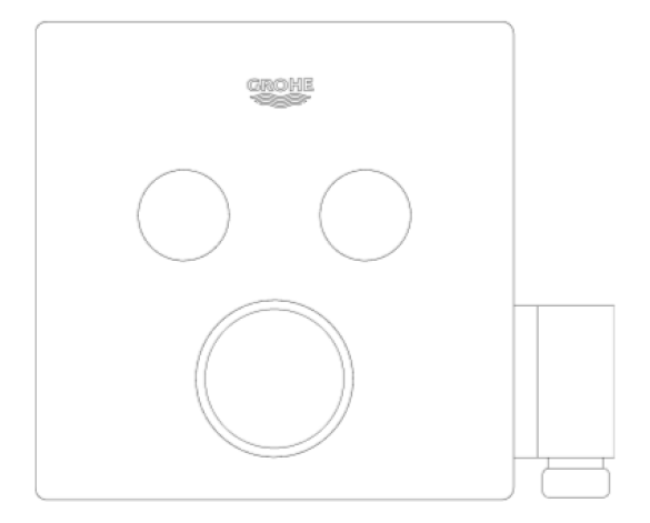 Revit, Bim, Store, Components, MEP, Object, Grohe, Plumbing, Fixtures, 14, METRIC, Grohtherm, Smart, Control, Thermostat, 29125000