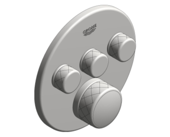 Revit, Bim, Store, Components, MEP, Object, Grohe, Plumbing, Fixtures, 14, METRIC, Grohtherm, Smart, Control, Thermostat, 29138000