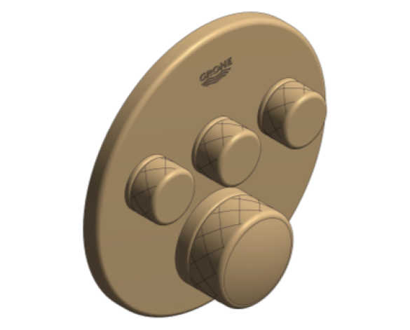 Revit, Bim, Store, Components, MEP, Object, Grohe, Plumbing, Fixtures, 14, METRIC, Grohtherm, Smart, Control, Thermostat, 29138EN0