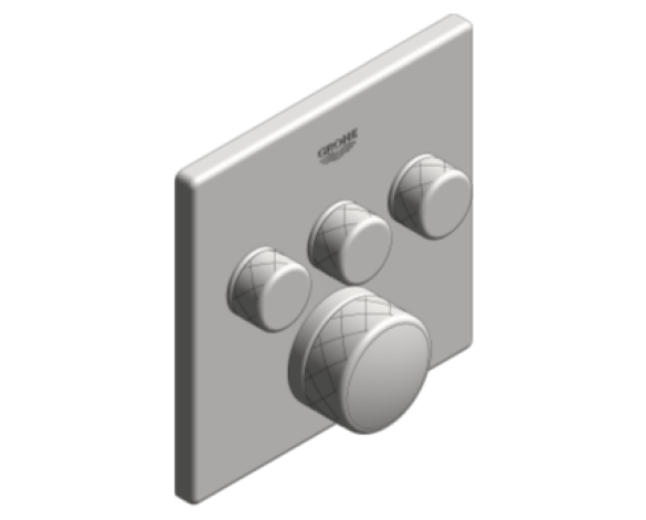 Revit, Bim, Store, Components, MEP, Object, Grohe, Plumbing, Fixtures, 14, METRIC, Grohtherm, Smart, Control, Thermostat, 29142000
