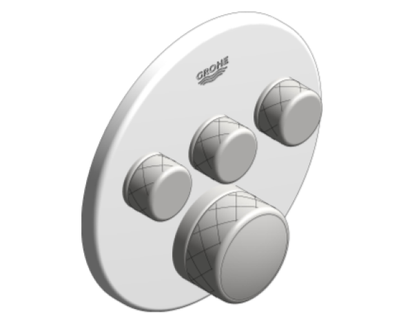 Revit, Bim, Store, Components, MEP, Object, Grohe, Plumbing, Fixtures, 14, METRIC, Grohtherm, Smart, Control, Thermostat, 29161LS0