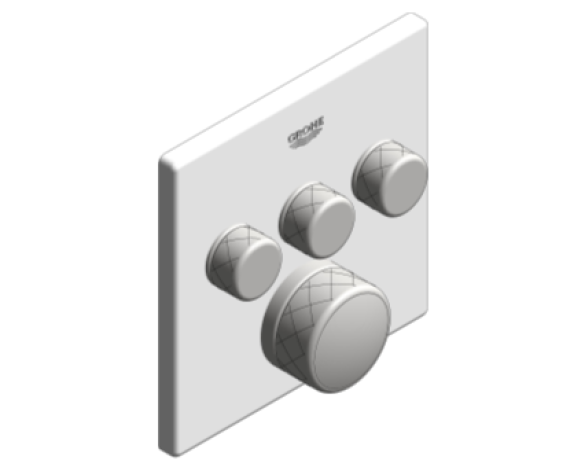 Revit, Bim, Store, Components, MEP, Object, Grohe, Plumbing, Fixtures, 14, METRIC, Grohtherm, Smart, Control, Thermostat, 29165LS0