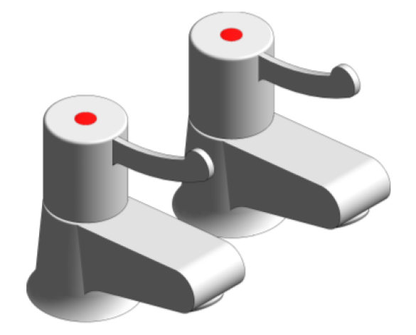Revit, Bim, Store, Components, MEP, Object, Grohe, Plumbing, Fixtures, 14, METRIC, Hospita, Pair, Basin, Pillar, Tap, 117513