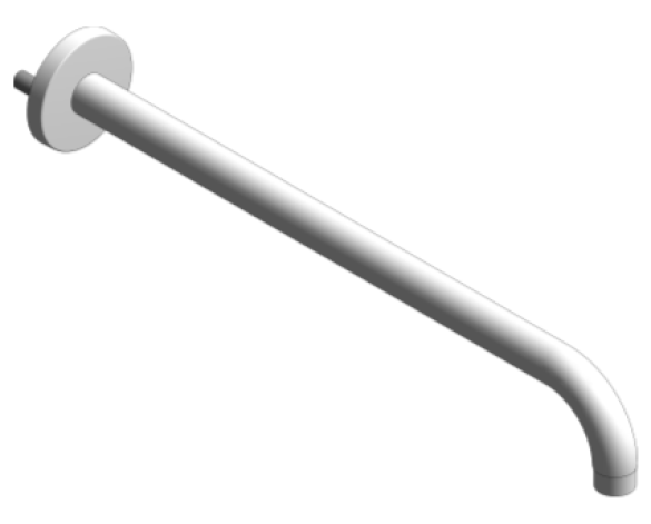 28361000Revit, Bim, Store, Components, MEP, Object, Plumbing, Fixtures, METRIC, Grohe, Rainshower, shower, arm, 380mm, 28361000