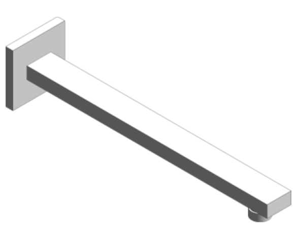 Revit, Bim, Store, Components, MEP, Object, Grohe, Plumbing, Fixtures, 14, Grohe, Rain, shower, Shower Arm, 27709000