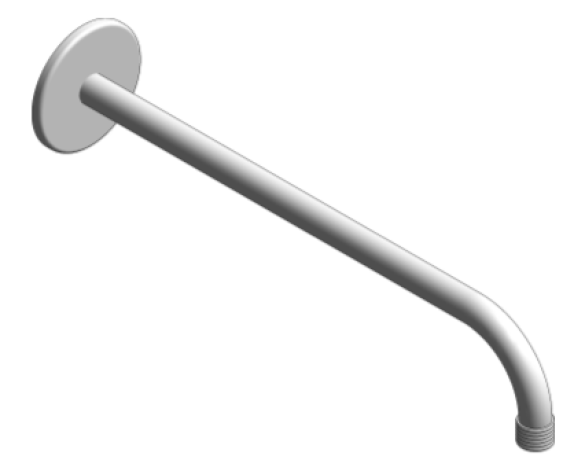 Revit, Bim, Store, Components, MEP, Object, Grohe, Plumbing, Fixtures, 14, METRIC, Rainshower, Shower, Arm, 28577