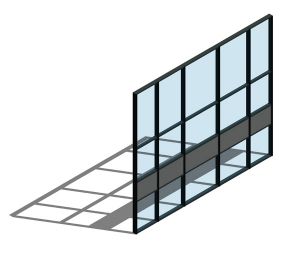 Product: AA100 (50mm) Curtain Wall System - Mullion Drained