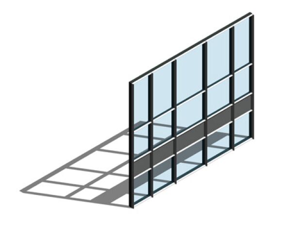 Revit, BIM, Store, Components, Architecture,Object,Free,Download,Kawneer,curtain,wall,system,65mm,AA110,dual,colour,zone,mullion,drained