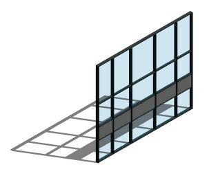 Product: AA110 (65mm) Curtain Wall System - Mullion Drained