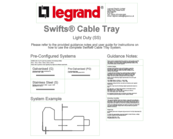 Swift Cable Sample Swifts® Cable Tray | Bimstore