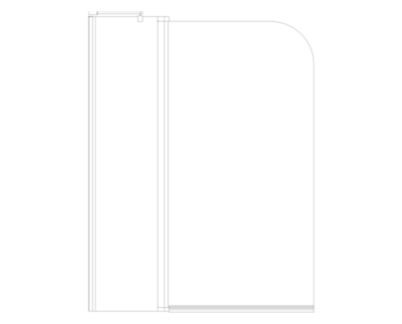 Revit, BIM, Download, Free, Components, object, objects, Merlyn, Bath, Shower, Screen, Enclosure, Door, MB3A, Two, Panel, Curved, Bathscreen