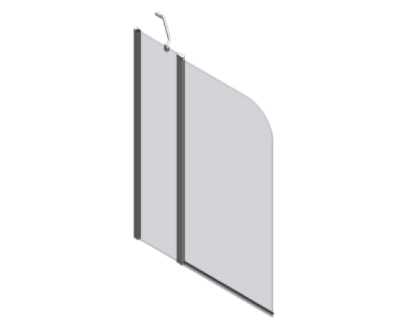 Revit, BIM, Download, Free, Components, object, objects, Merlyn, Bath, Shower, Screen, Enclosure, Door, MB3A, Two, Panel, Curved, Bathscreen