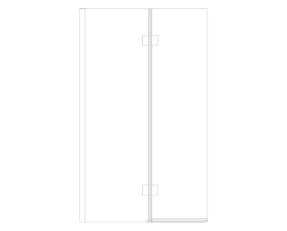 Revit, BIM, Download, Free, Components, object, objects, Merlyn, Bath, Shower, Screen, Enclosure, Door, MB7, MB7R, MB7L, Two, Panel, Hinged, Bathscreen