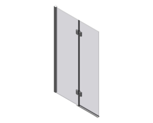 Revit, BIM, Download, Free, Components, object, objects, Merlyn, Bath, Shower, Screen, Enclosure, Door, MB7, MB7R, MB7L, Two, Panel, Hinged, Bathscreen