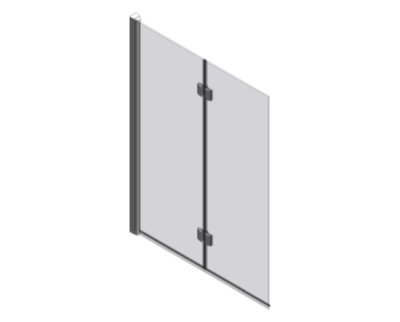 Revit, BIM, Download, Free, Components, object, objects, Merlyn, Bath, Shower, Screen, Enclosure, Door, MB8, Two, Panel, Folding, Hinged, Bathscreen