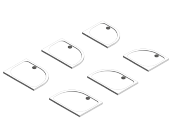 Product: Touchstone Offset Quadrant Shower Tray