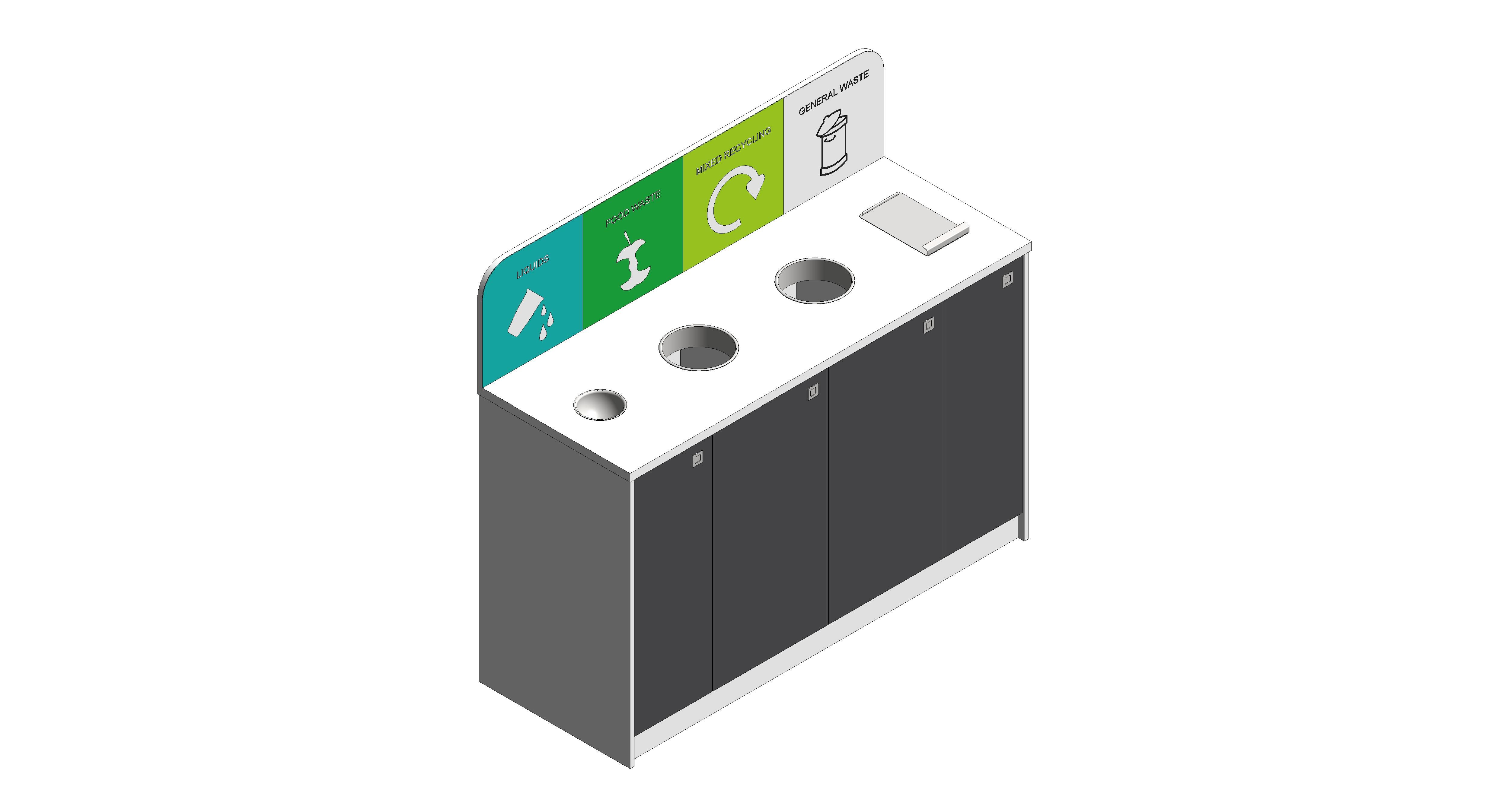 Product: 4 Waste Stream Recycling Station