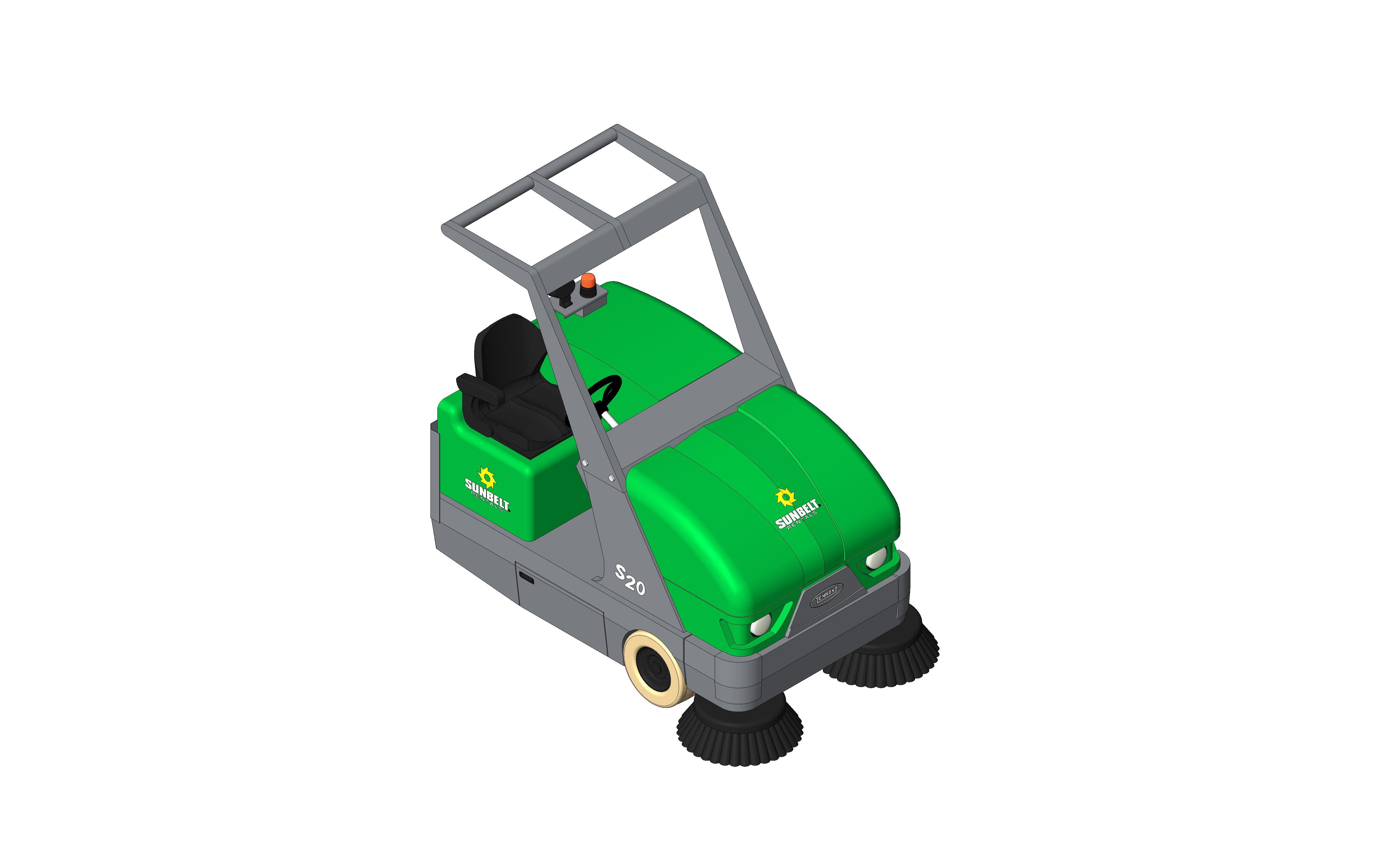 Product: Sunbelt Rentals - Compact Mid Sized Ride On Sweeper - Tennant S20