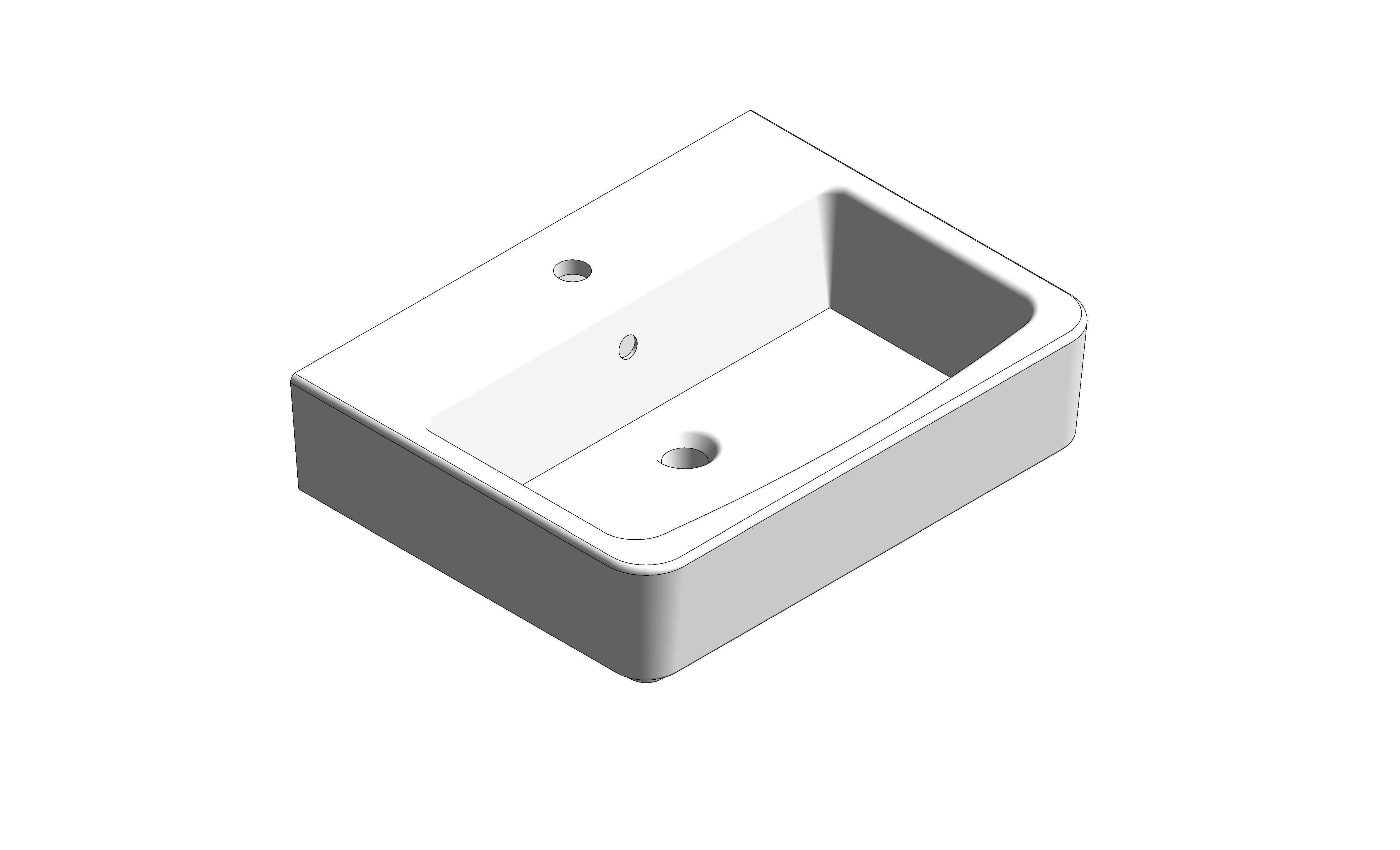 bimstore 3D image of the Acacia E 460mm Vessel with Deck - CCAS0620-1010411F0 from American Standard