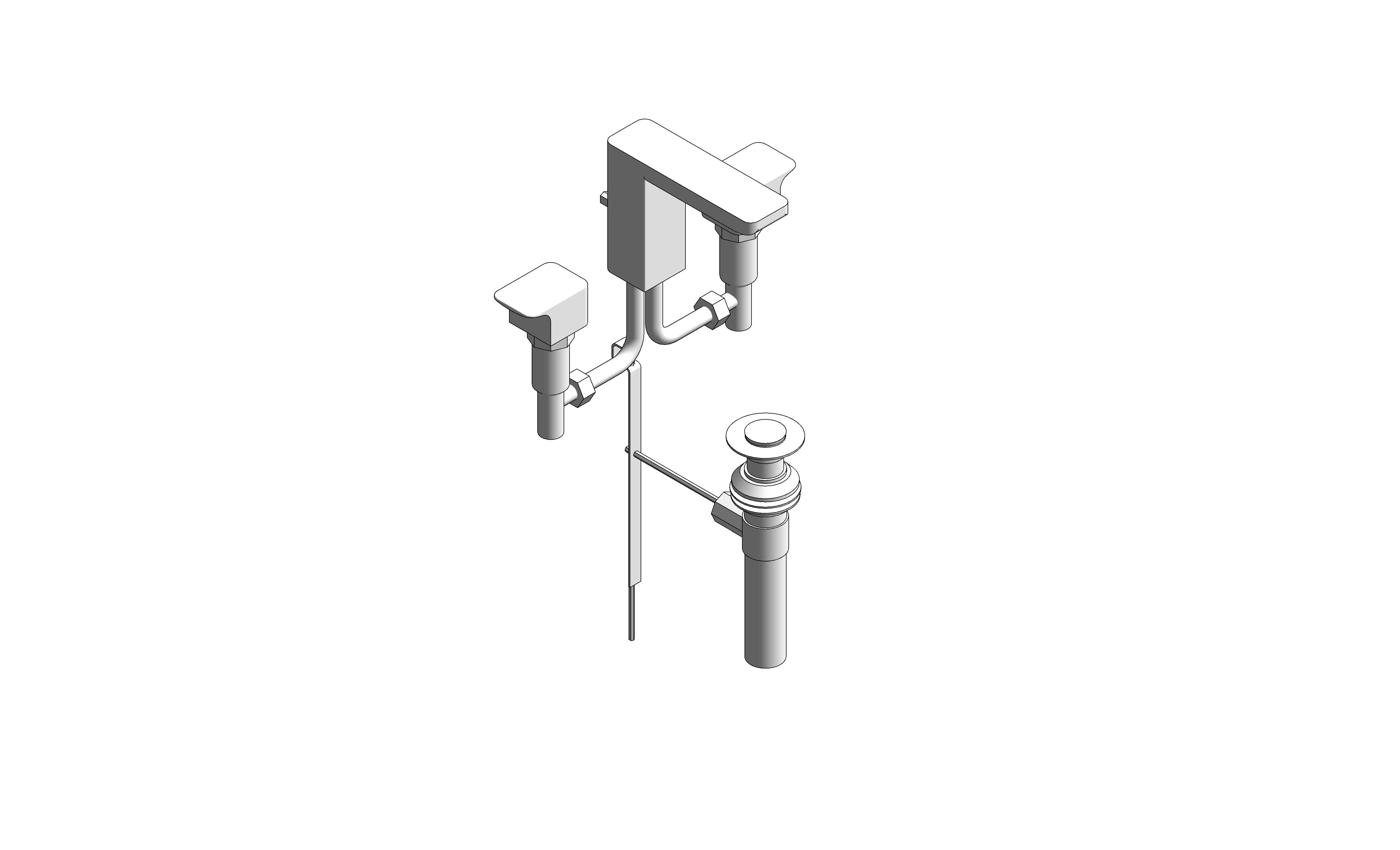 Product: Acacia Evolution 3-Hole Basin Mixer with Pop-up Drain - FFAS1303-101500BF0
