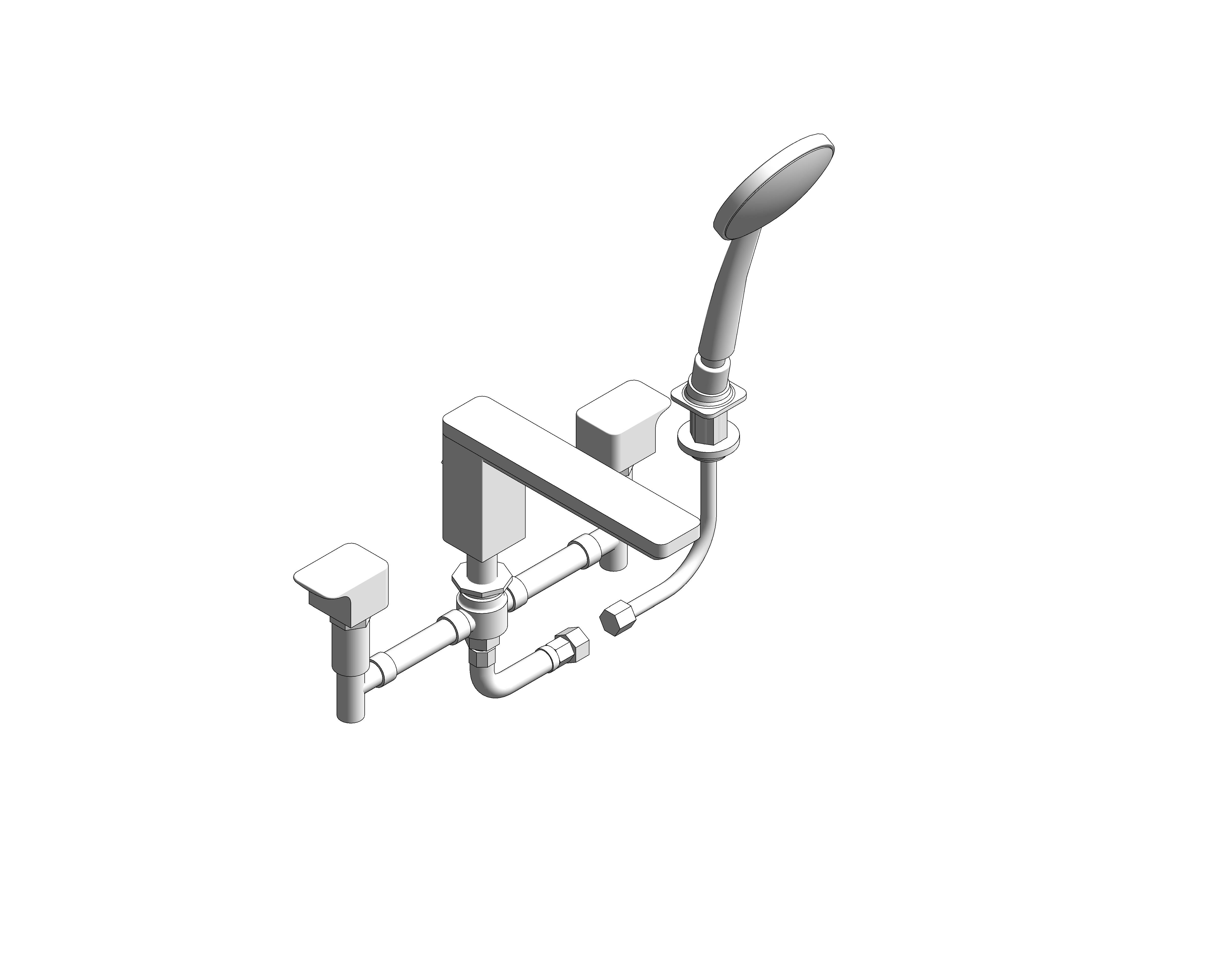 Product: Acacia Evolution Deck Mount Bath & Shower Mixer with Shower Kit - FFAS1300-601500BF0