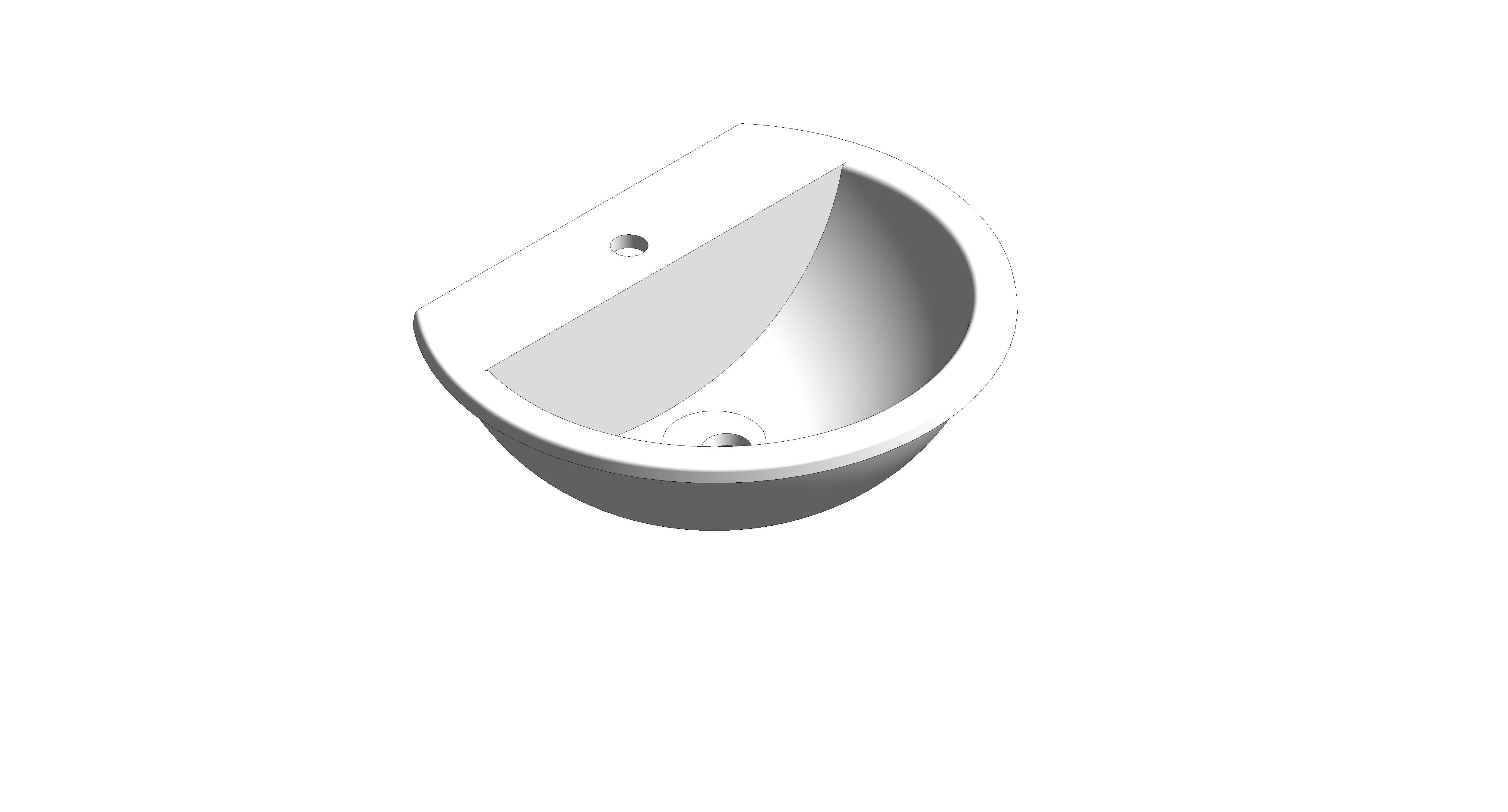 bimstore 3D image of American Standard - Concept Sphere Countertop 55Cm basin WT - CL0452I-6DAWDLT
