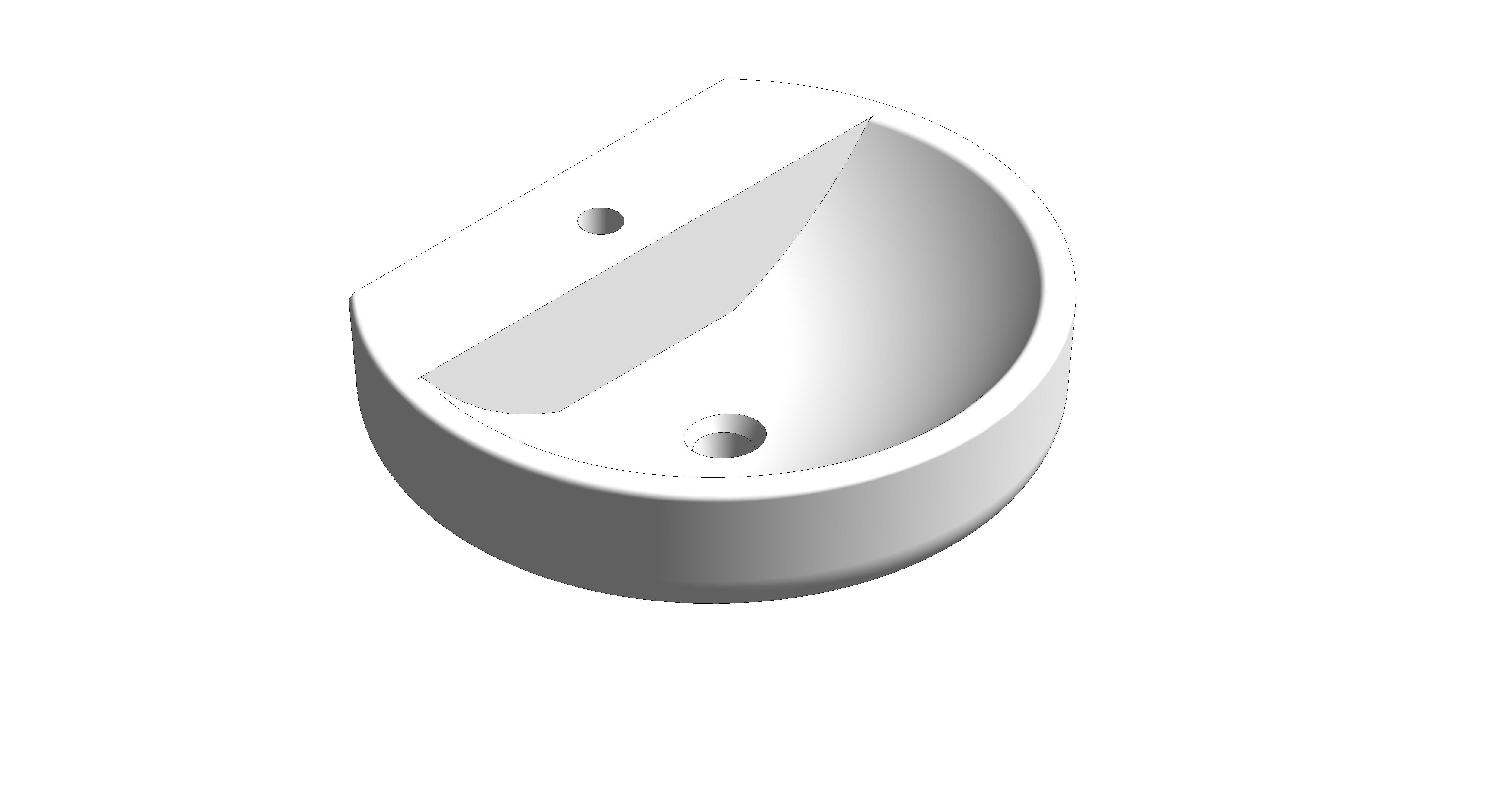 bimstore 3D image of the American Standard - Concept Sphere Wall-Hung Basin - CL0552I-6DACTLW
